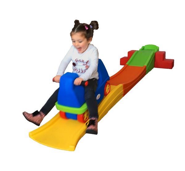 Mini berg-og-dalbane for barn