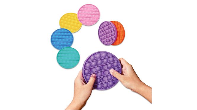 Hovedbilde Motoriske Pop Fidget Pads, sett med 6 stk