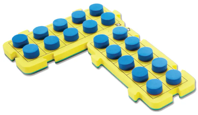 Hovedbilde Ensfargede sjetonger til tier-ramme – pakke ...