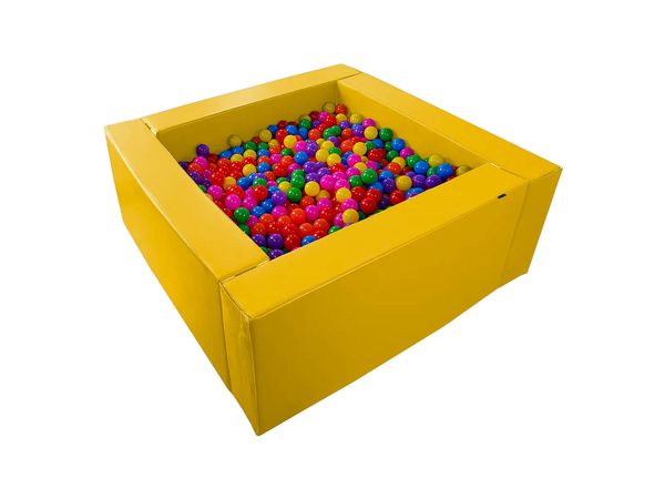 Firkantet ballbasseng med baller – 150 x 150 cm, høyde 60 cm