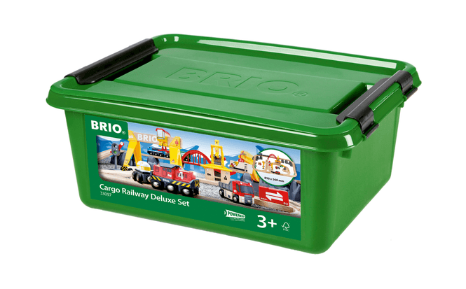 Hovedbilde BRIO® World Cargo luksussett - Togbane, 54 deler