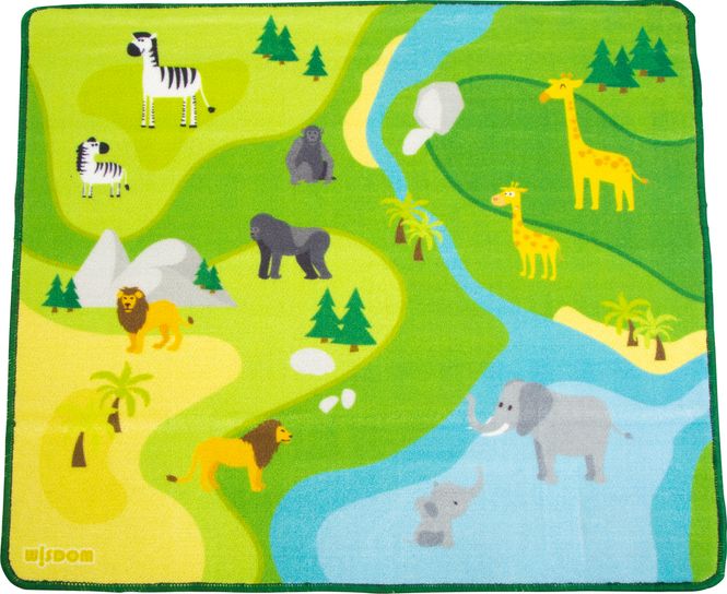 Hovedbilde Leketeppe Dyrehage – 200 × 150 cm