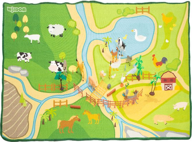 Hovedbilde Leketeppe Bondegård – 200 × 150 cm