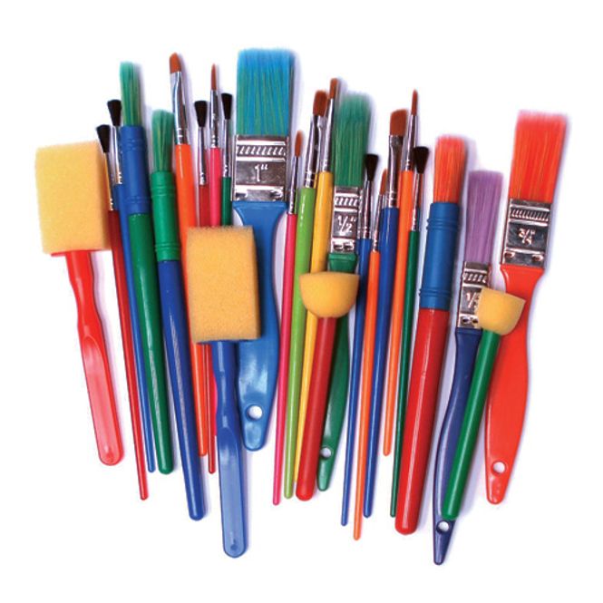 Hovedbilde Blandede Pensler og Dabbers – Sett med 25 ...