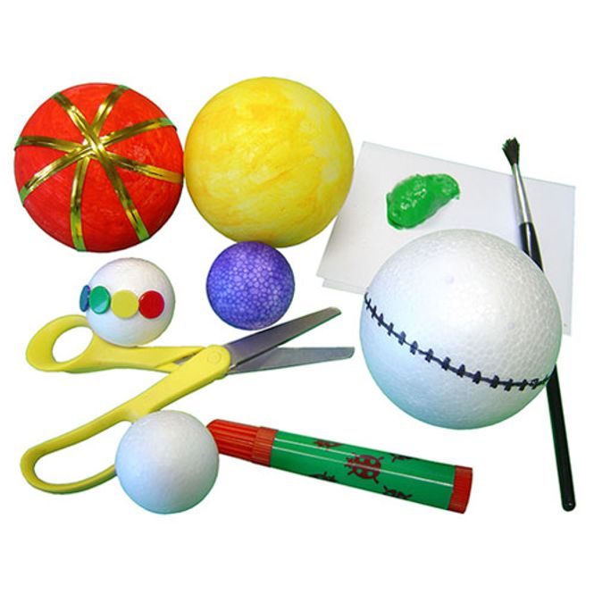 Hovedbilde Polystyrenkuler – 50 mm, Pakke à 10