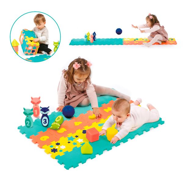 Lekematte med tilbehør