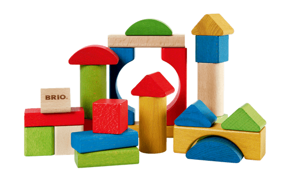 BRIO® fargede byggeklosser i tre - 25 deler