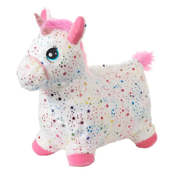 KREA Hoppe- og Sprett Enhjørning med Rosa Manke