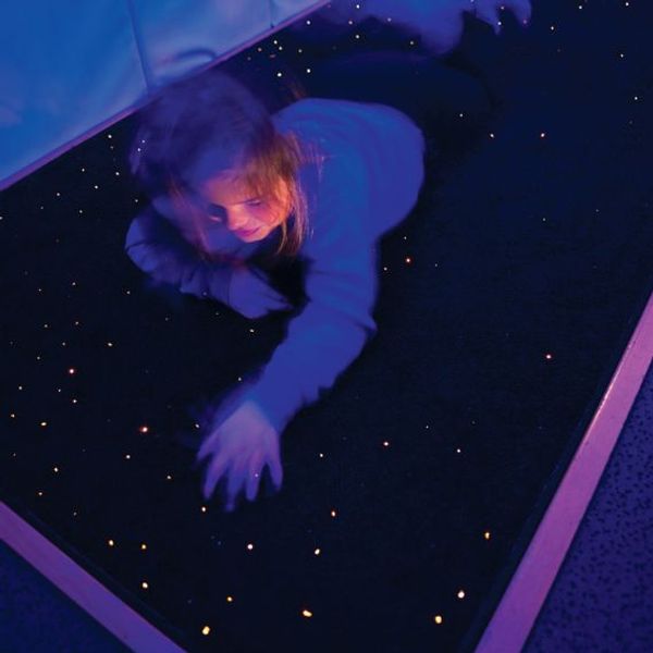 Fiberoptisk Gulvteppe 2 x 1m, inkl lyskilde