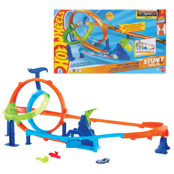Hovedbilde Hot Wheels bilbane med dobbel loop
