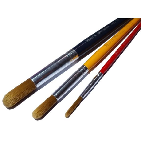 Golden Nylon Pensler – Rund, Størrelse S–R, Pakke à 30