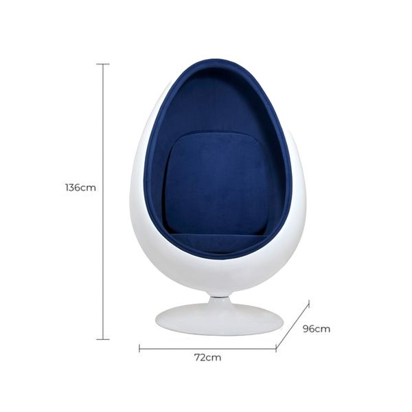 Svingstol (Egg Chair) – Blå, 136 cm
